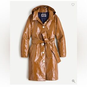 RARE J. Crew collection coated linen trench size L . NWT